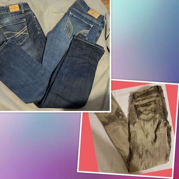 Hollister Jeans Lot Of 2 Size 3 Waist 26" Mossino Supply Co. Skinny Jeans Size 3 - Picture 2 of 3